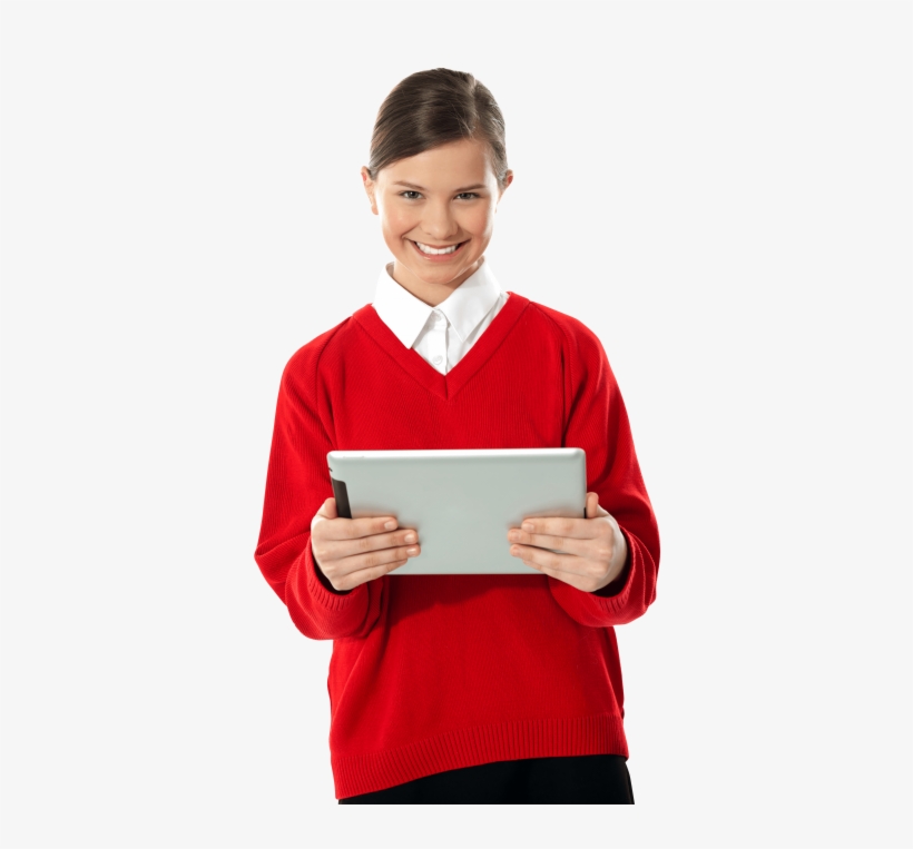 Free Png Young Girl Student Png Images Transparent - Student Kids Tablet, transparent png download