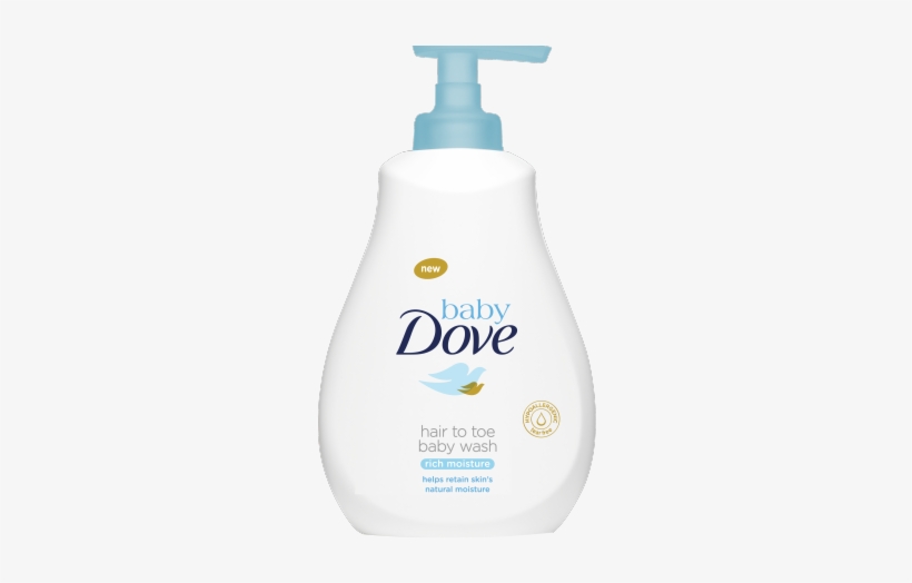 Baby Dove Hair To Toe Baby Wash Rich Moisture 400ml - Baby Dove Rich Moisture Bar 75g, transparent png download