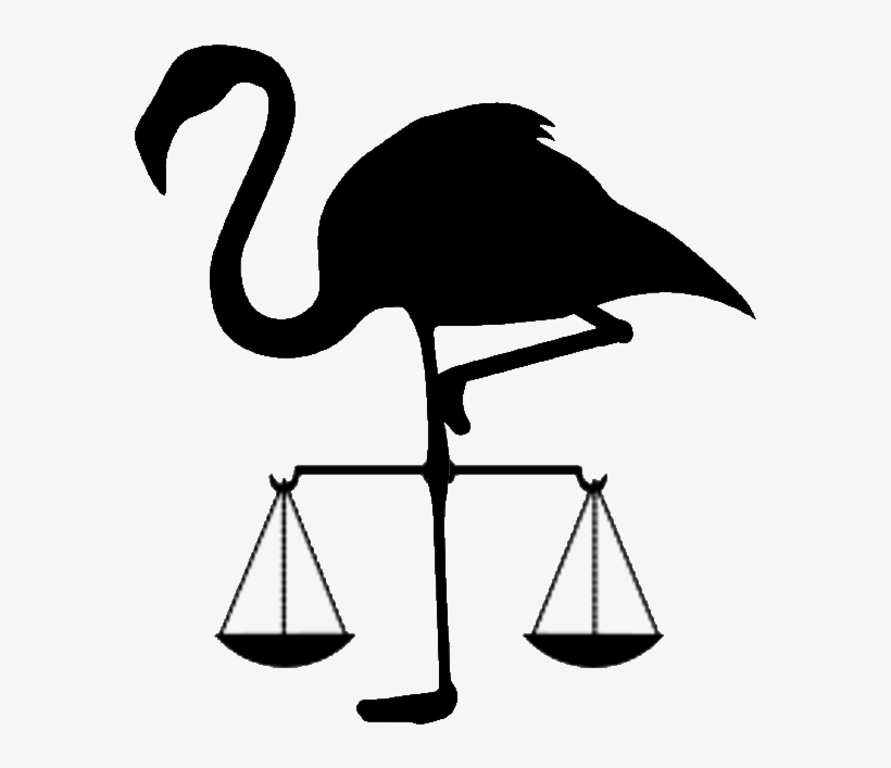 Flamingo-scales - Black And White Flamingo Clip Art, transparent png download