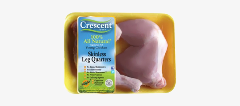 Skinless Leg Quarters - Crescent Foods Boneless Skinless Chicken Thighs, 20, transparent png download