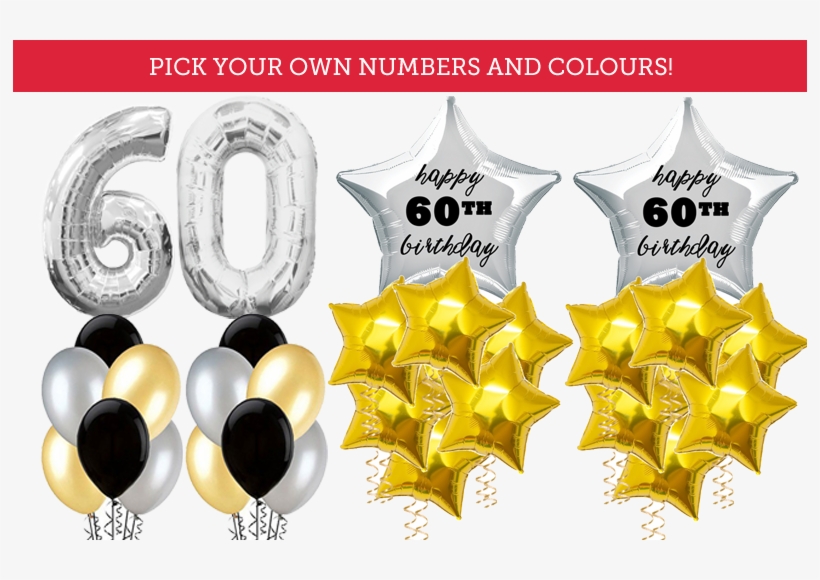 Milestone Birthday Deluxe Package - Mylar Number Balloons (each), transparent png download