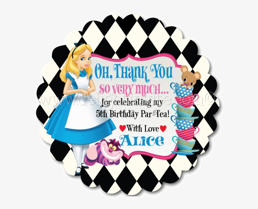 Alice In Wonderland Mad Hatter Tea Party Favor Tags - Alice In Wonderland, transparent png download