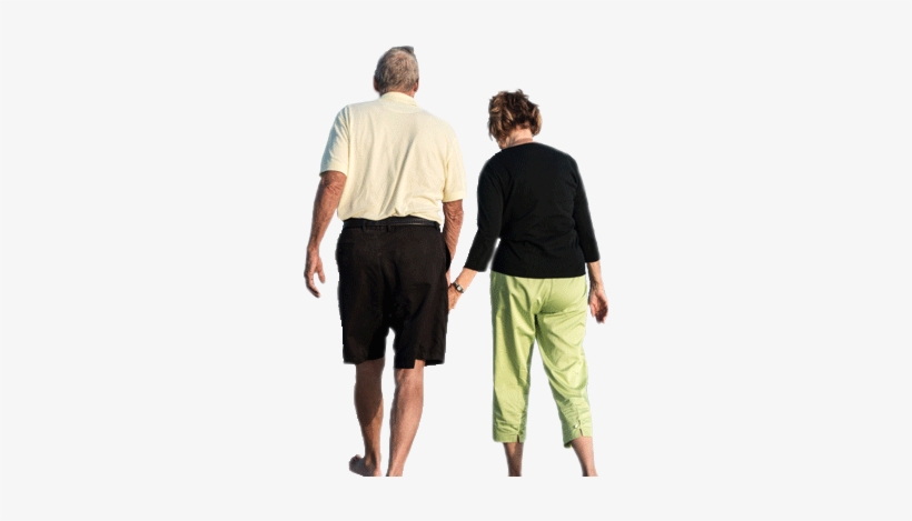 - - Old Couple Walking White Background, transparent png download