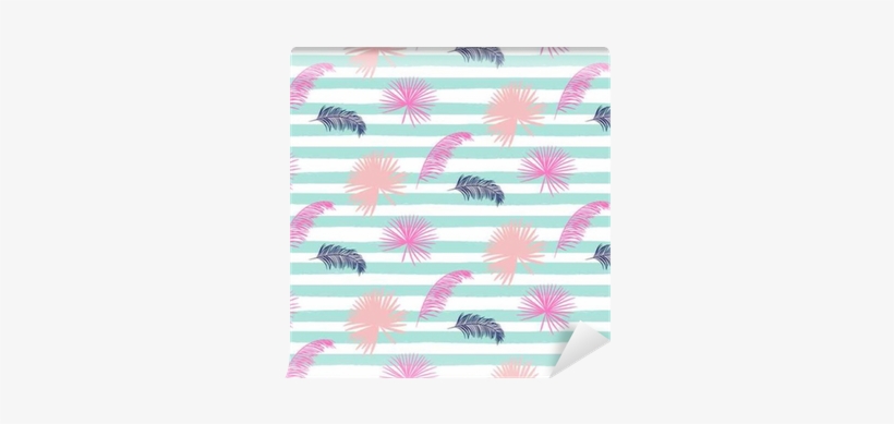 Pink Banana Palm Leaves Seamless Vector Pattern On - Musa Velutina, transparent png download