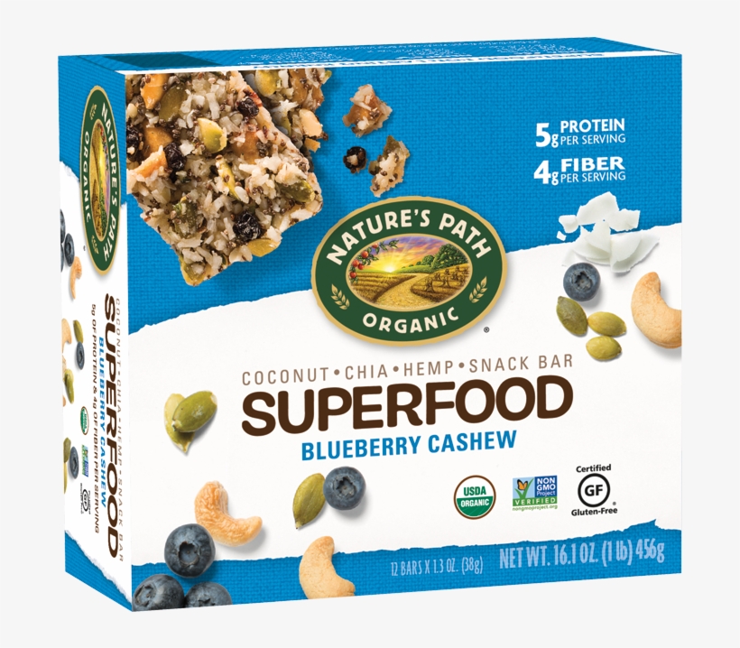 Nature's Path Organic Superfood Snack Bar Blueberry, transparent png download