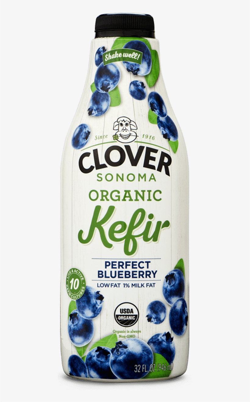 Perfect Blueberry - Clover Organic Half & Half - 1 Qt Carton, transparent png download