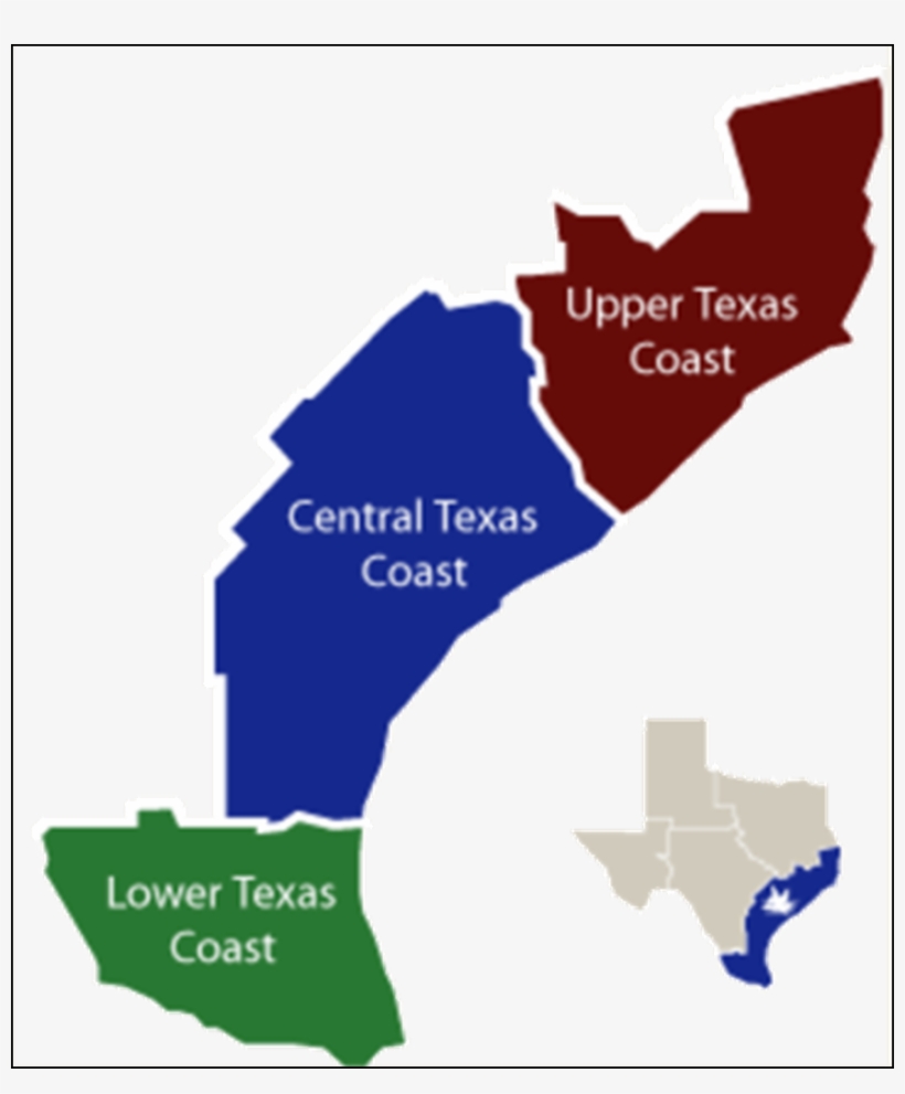 Upper Coast Sites - Texas Coastal Wetlands Map, transparent png download