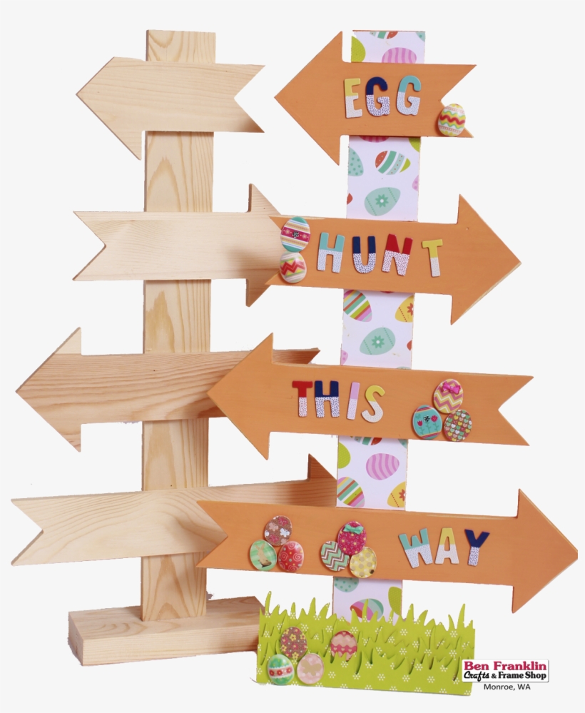 We Just Painted The Arrows Of Our Directional Sign - Ben Franklin Crafts And Frame Shop, transparent png download