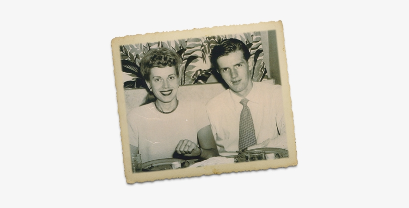 Old Black And White Picture Of Founder's Parents - Vintage Clothing, transparent png download