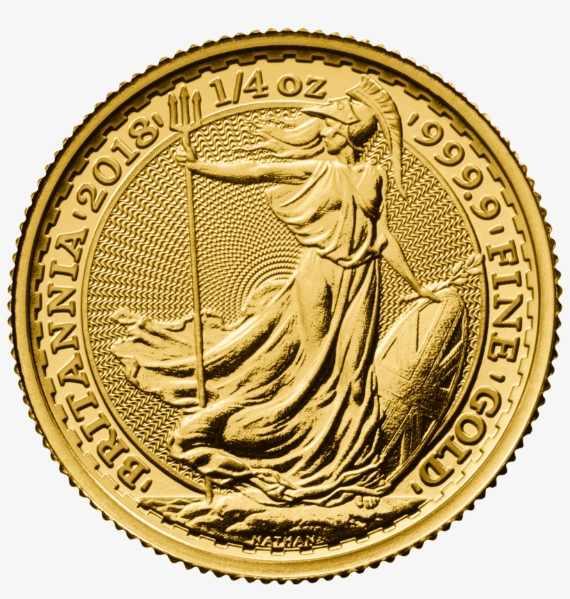 2018 Quarter Ounce Britannia Gold Coins - Britannia Gold Coin 1oz 2018, transparent png download