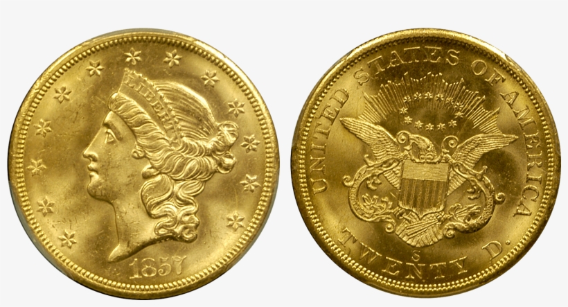 1857-san Francisco $20 Liberties - Shah Of Iran Coronation Coin, transparent png download
