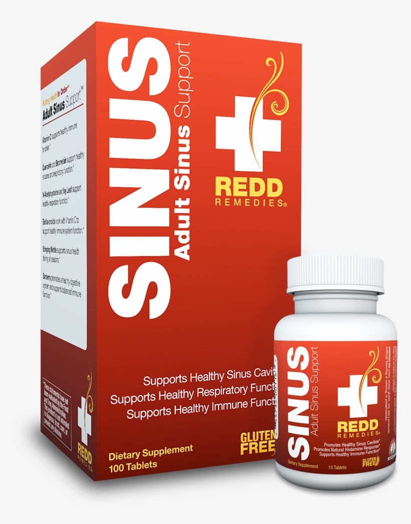 Adult Sinus Support Promotes Healthy Sinus Cavieties, - Redd Sinus PNG ...