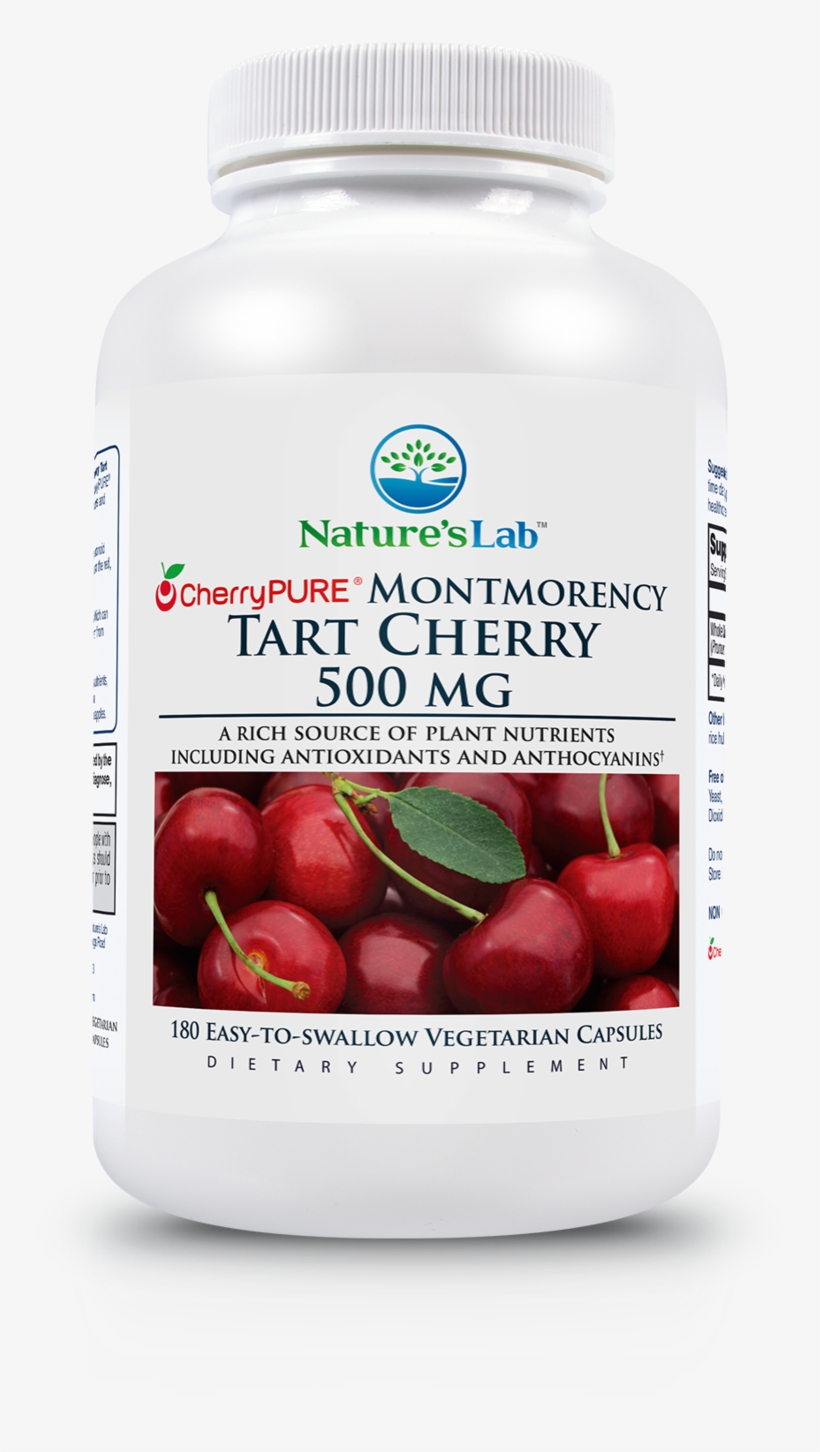 Nature's Lab Cherrypure® Montmorency Tart Cherry 500 - Nature's Lab Cherrypure Tart Cherry 500mg. 180 Vegetarian, transparent png download