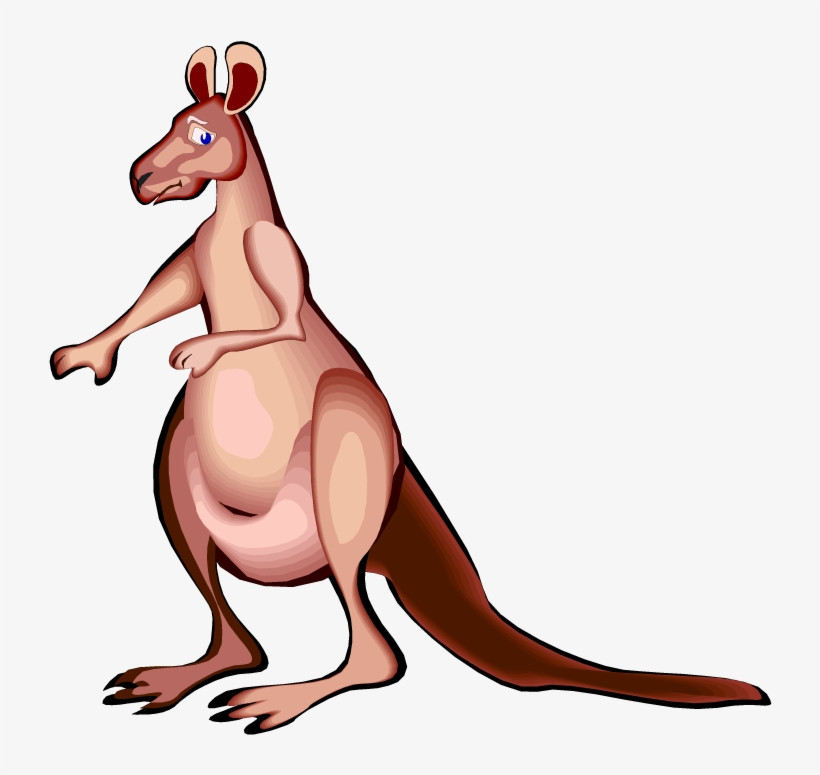 Free Kangaroo Clipart - Sad Kangaroo Clipart, transparent png download