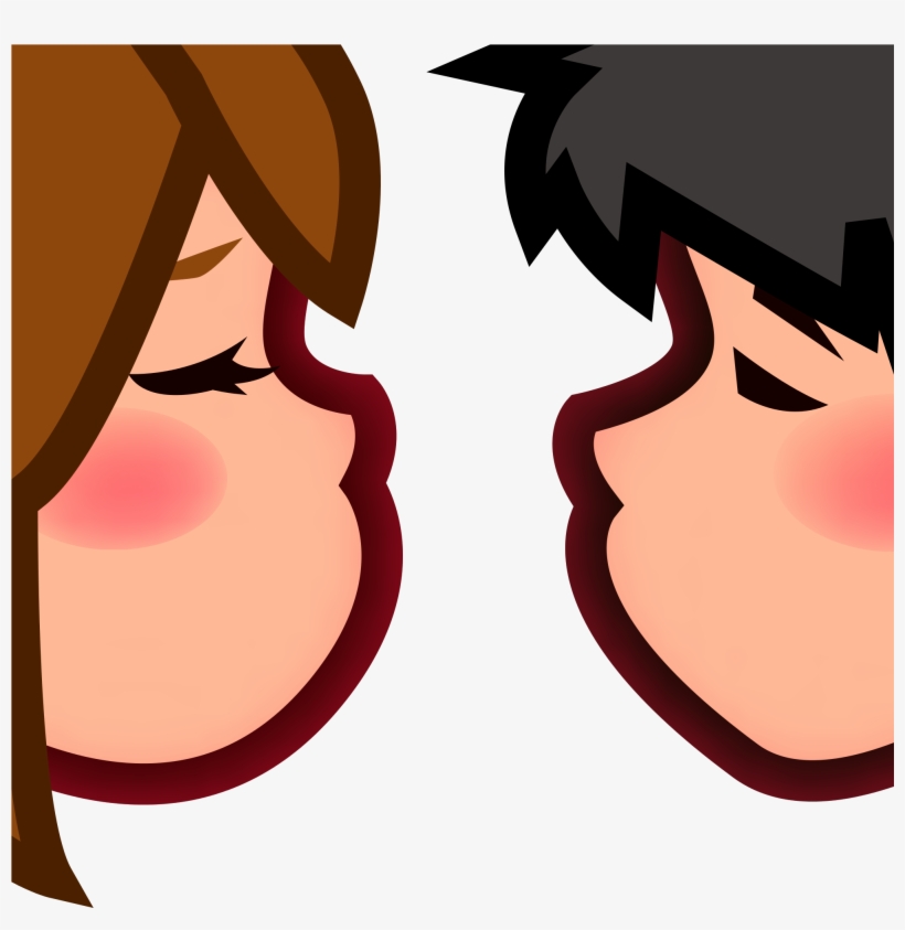 Open - Couple Kiss Emoji, transparent png download
