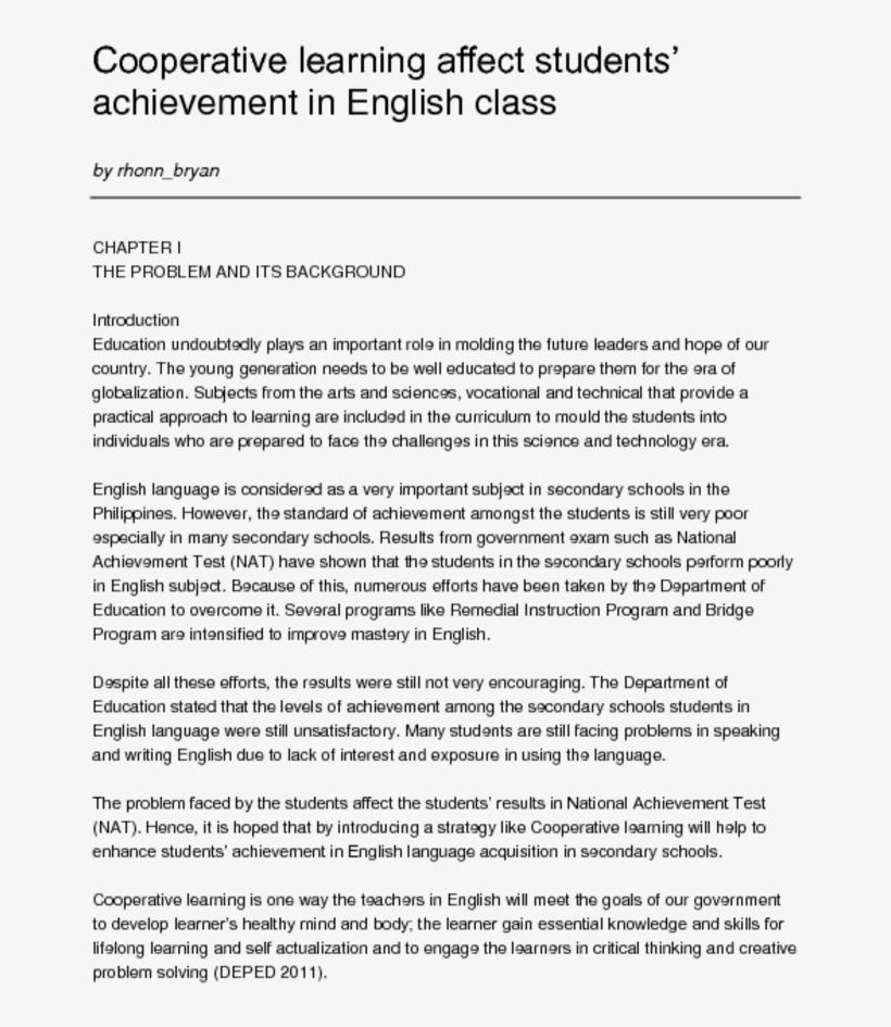 Cooperative Learning Affect Students' Achievement In - (page 4), transparent png download