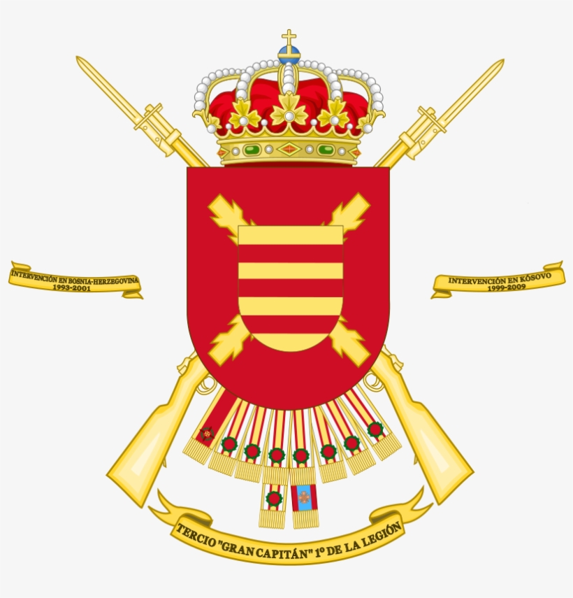 Currentarms Of The 1st Tercio Of The Spanish Legion, - Coat Of Arms For Alexander, transparent png download