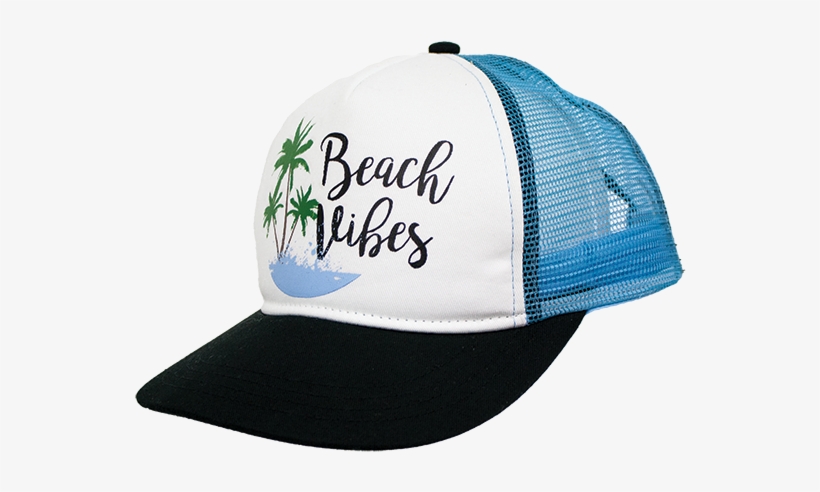 Beach Vibes Snapback Trucker Baseball Hat - Beach Vibes Trucker Hat, transparent png download