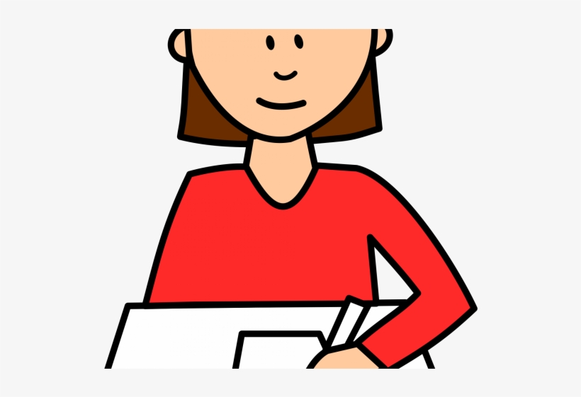 Student Writing Clipart - Someone Asking A Question, transparent png download