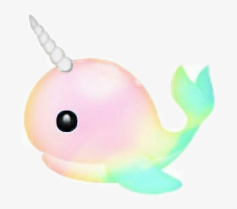 Baby Whale Unicorn Rainbow Sticker Cute Lovingthis - Narwhal, transparent png download