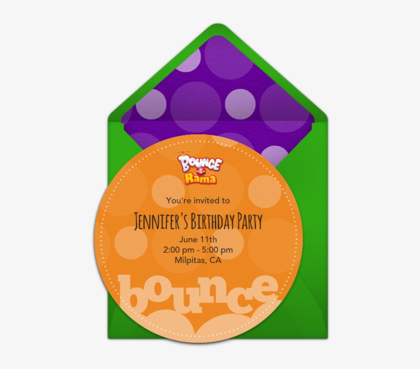 Bounce A Rama Online Invitation - Circle, transparent png download