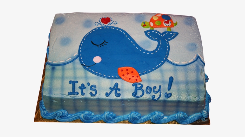 Babyshowertwelve-2 - Its A Boy Whale Cake, transparent png download