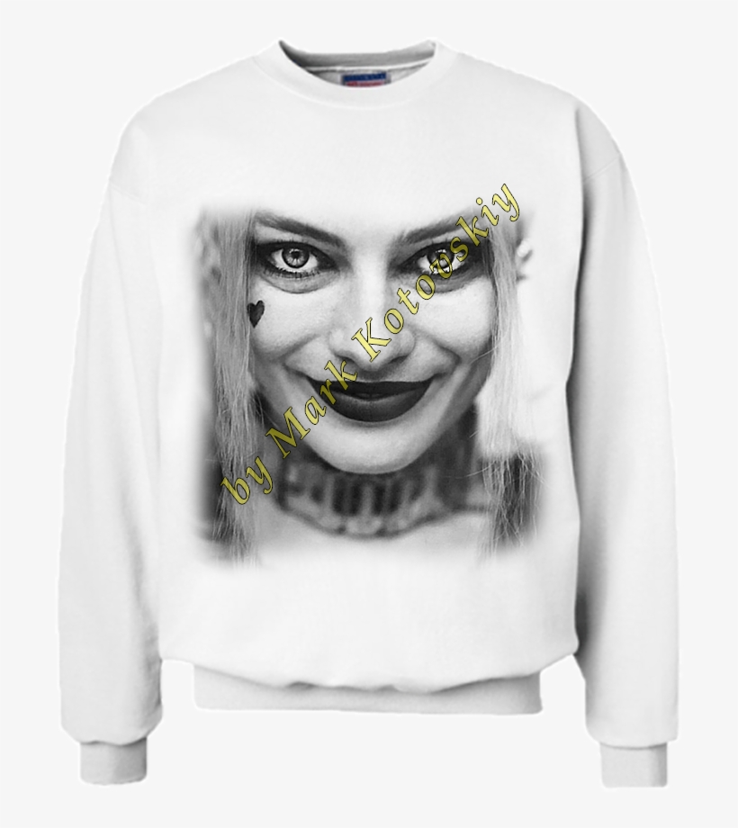 Заказать Свитшот С Принтом Margot Robbie As Harley - Harley Quinn Margot Robbie Sketch, transparent png download