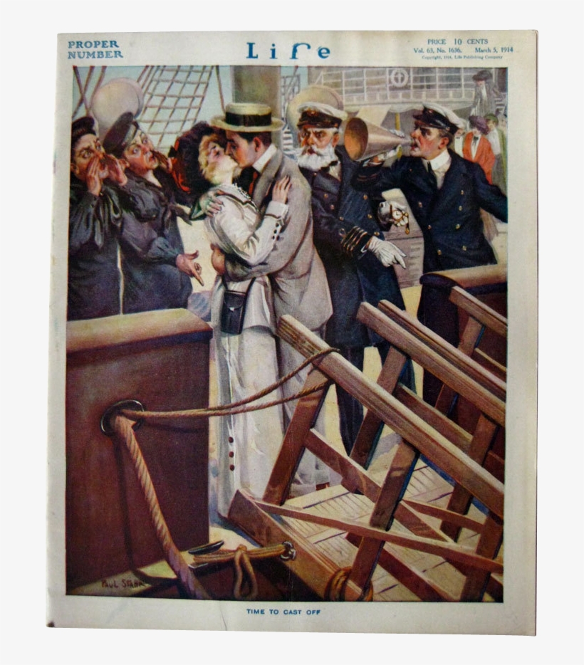 Vintage Life Magazine Paul Stahr Cover March 1914 /, transparent png download