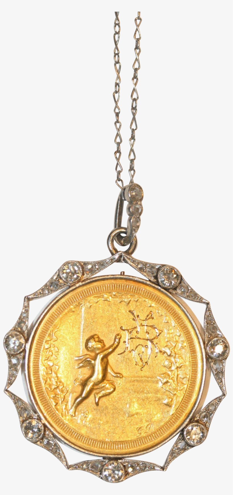 Fine Antique 1910french 18 Carat Yellow Gold Mourning - Locket, transparent png download