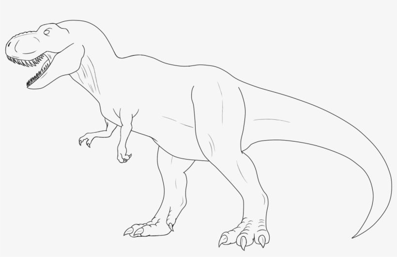 Tyrannosaurus Rex Base/lineart Hellokids - Tyrannosaurus, transparent png download