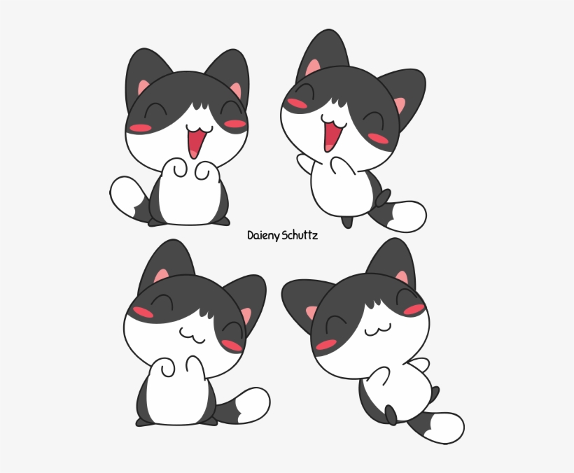 Download Black And White Kitty By Daieny On Deviantart Svg Free Chibi Cats Dainey Schuttz Png Image Transparent Png Free Download On Seekpng 3D SVG Files Ideas | SVG, Paper Crafts, SVG File