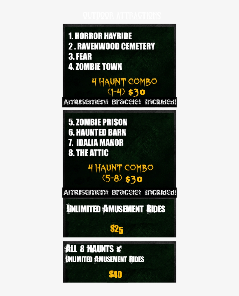 Ticket Information - Frightland Ticket, transparent png download