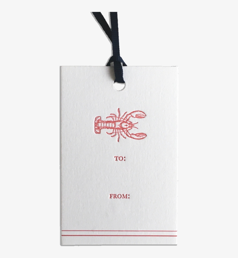 Lobster Letterpress Gift Tags, - Gift, transparent png download