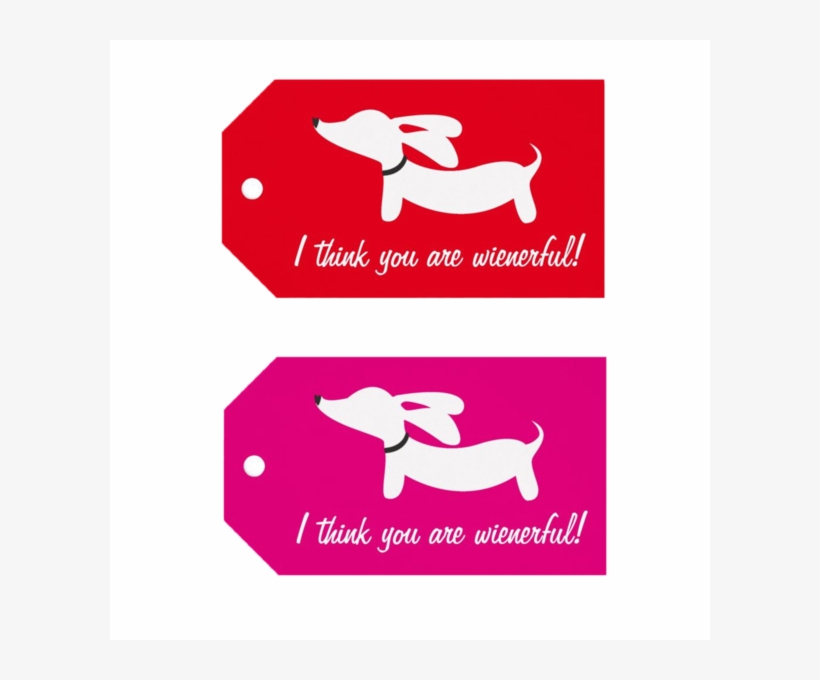 Dachshund Gift Tags The Smoothe Store - Valentines Day Cards With Dogs, transparent png download