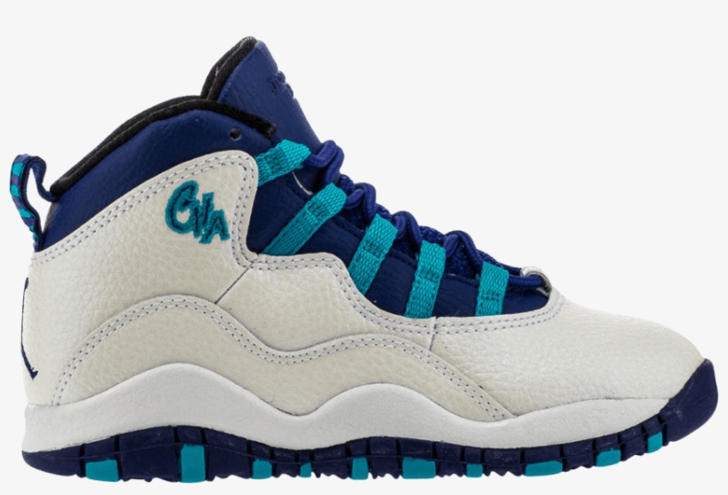 Air Jordan 10 Retro Ps 'charlotte Hornets' - Air Jordan, transparent png download