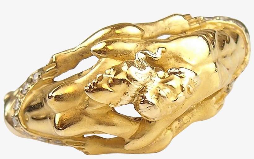 Designer Carrera Y Carrera 18k Gold Diamond Adam And - Gold, transparent png download