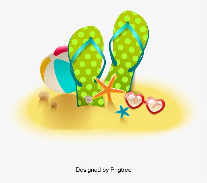 Summer Beach Beach Scene Vector, Beach Side Scene, - Vector Graphics, transparent png download