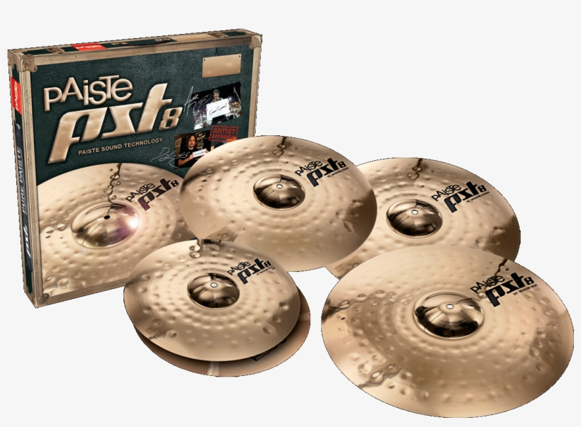 Paiste Pst8 Pack 14"/18"/20" With Bonus 16" Crash - Paiste Pst8 Universal Set, transparent png download