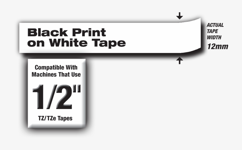 Brother P Touch Tze231 , 1/2" (0 - Brother P-touch Tze241 Tze Standard Adhesive Laminated, transparent png download