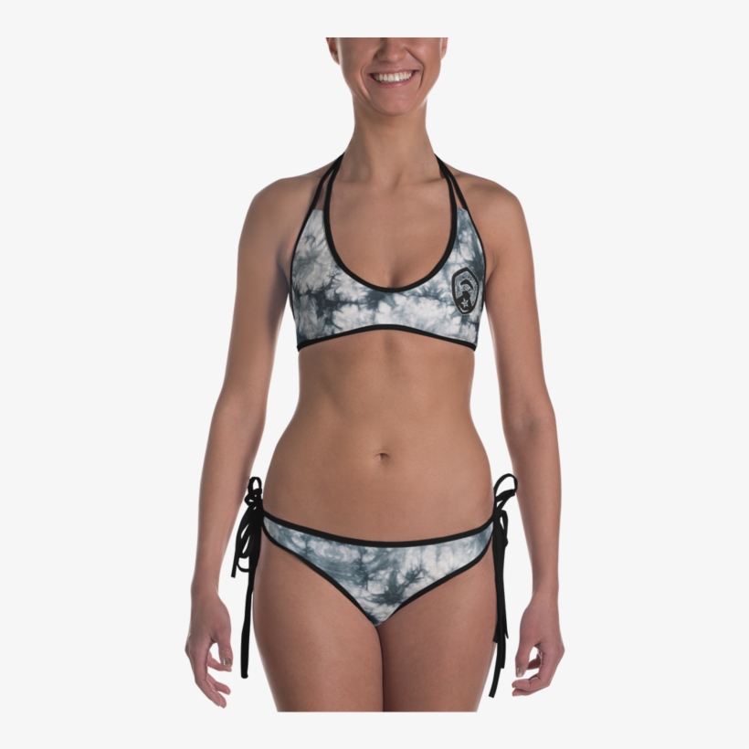 Tie Dye & Palm Tree Reversible Bathing Suit - St Lucia Flag Bikini, transparent png download