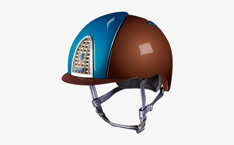 Riding Helmet Xc Cross Shine Brown & Kingfisher By - Kep Italia Cromo Shine Xc Cross Marrone E Kingfisher, transparent png download
