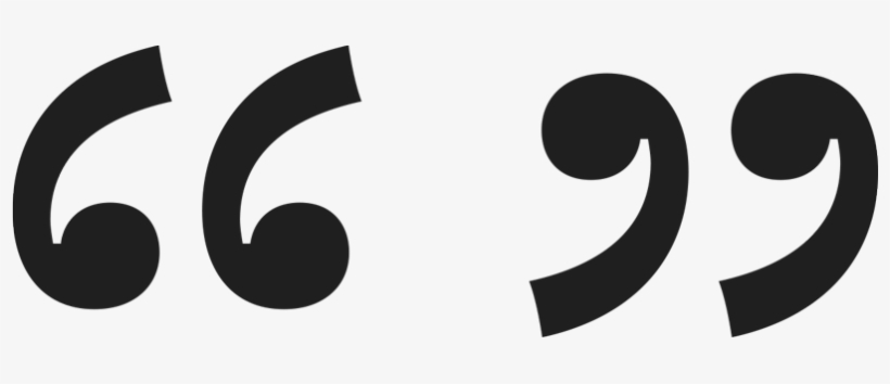 Vulf's Almost Cartoonish Quotation Marks Amplify The - Black-and-white, transparent png download