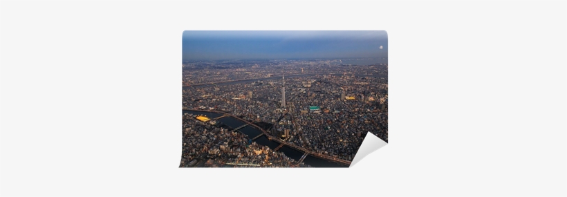 Aerial View Of Tokyo Skytree At Night Wall Mural • - Cityscape, transparent png download