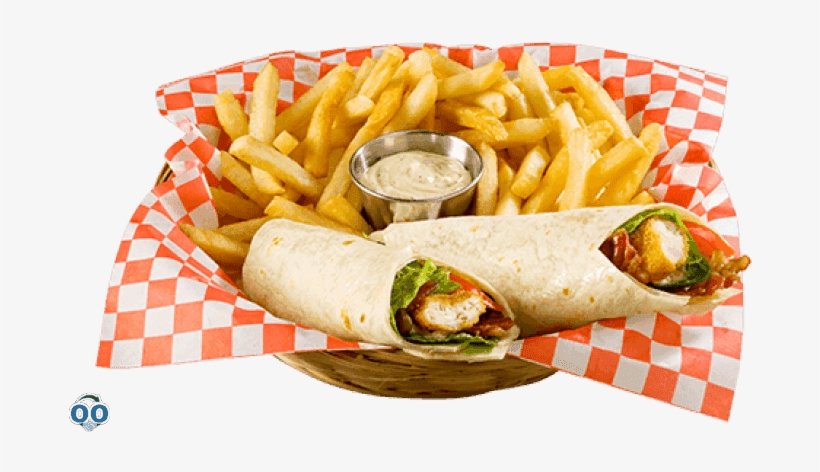 Chicken Wrap - French Fries, transparent png download
