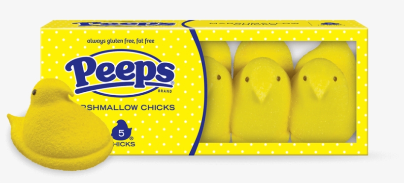 Peeps Yellow Marshmallow Chicks (5ct), transparent png download