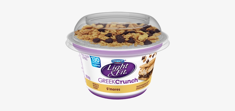 Light & Fit Grk Marshmellow W/grham Drk Cho 5oz - Light And Fit Yogurt Strawberry Cheesecake, transparent png download
