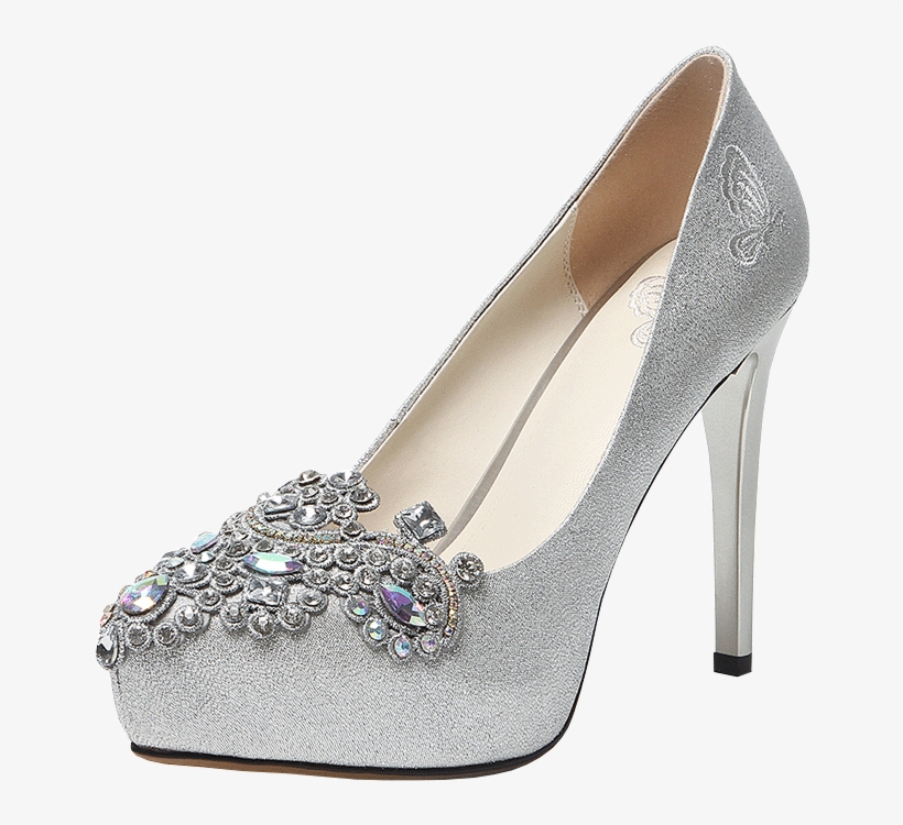 Arden Furtado Autumn Stilettos Platform Crystal Rhinestone - Shoe, transparent png download