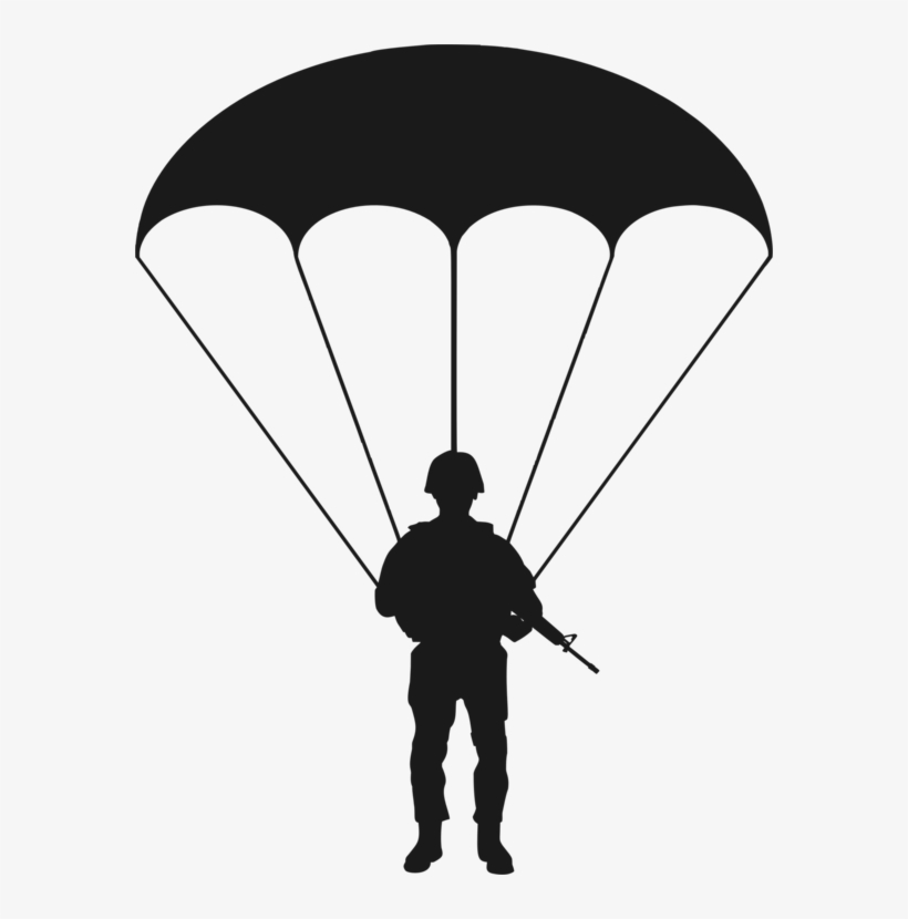 All Photo Png Clipart - Paratrooper Silhouette, transparent png download