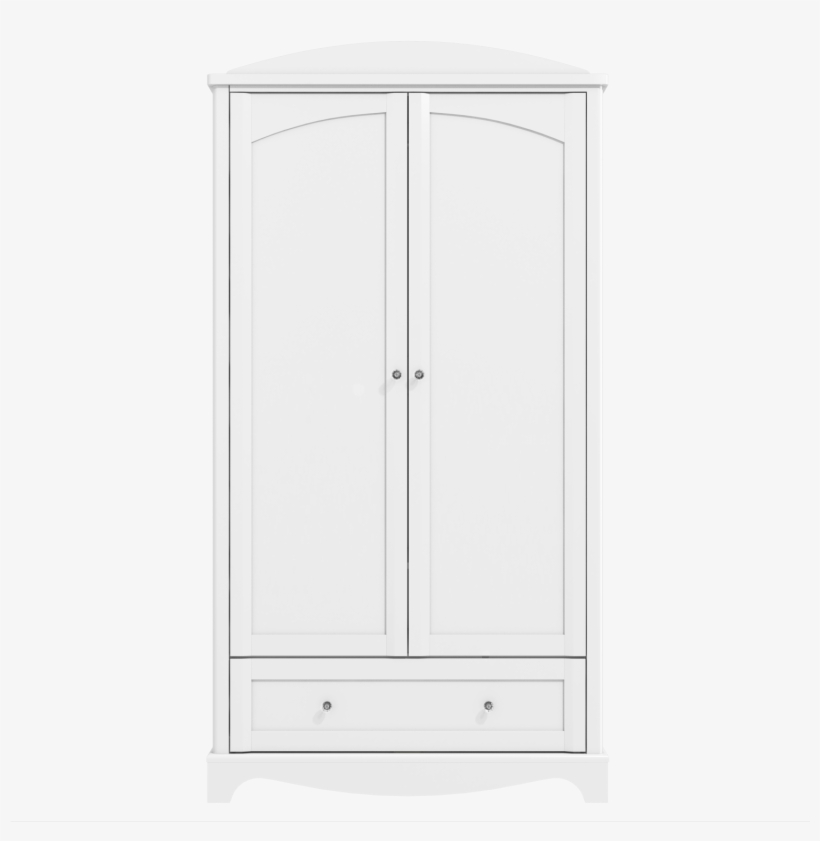 Victoria White Double Wardrobe With Drawer - Wardrobe, transparent png download