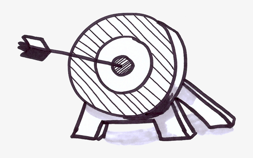 Target With Arrow In Bullseye - Circle, transparent png download